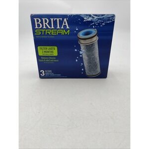 Brita Stream Pitcher Water Filter -Gray, Pack of 3 NEW SEALED BOX